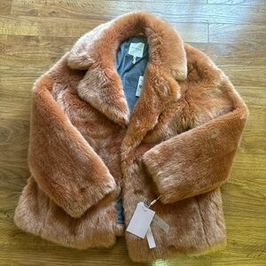 AVEC LES FILLES faux fur coat.  NWT.  Size medium